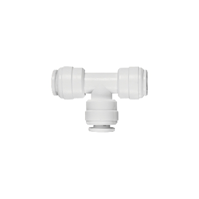 UNIÃO EM T 1/4 BRANCA ENGATE RÁPIDO (TUBO 1/4 X PARA TUBO 1/4 PARA TUBO 1/4) MARCA PLANETA ÁGUA CN003